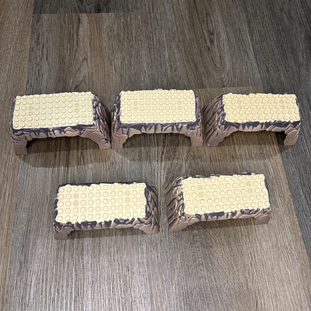 Mega Bloks 3676 Pyrates‎ Pirate Replacement Base Rock Wall Lot Of 5